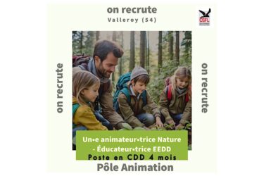 Offre d’emploi Animateur-trice Nature – Educateur-trice EEDD